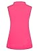 Viracy Golf Shirts for Women, Ladies Sleeveless Golf Shirts 1/4 Zipper Stand Collar Summer Outfits Curved Hem Moisture Wicking Polo Tennis Apparel,XL B-Pink