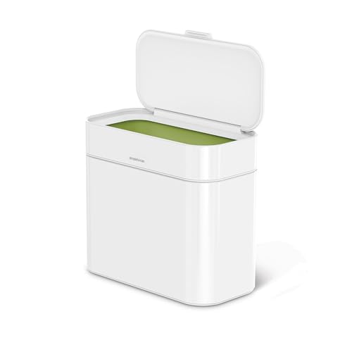 Image of simplehuman Compost Caddy, Detachable and Countertop Bin, 4 Liter / 1.06 Gallon, White