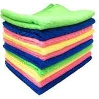 G.FIDEL 4 PC Microfibre 340 GSM Car Cleaning Towels Extra Soft Scratch Free Cloth Multipurpose Cloth Towel for Home, Office, Kitchen Use (Multicolor/40X40CM)