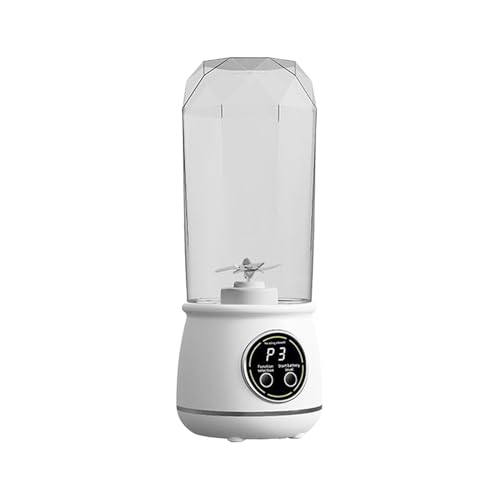 Batidora recargable – 550 ml Mini portátil para uso personal inalámbrico | Extractor de eléctrico de vidrio de viaje | para frutas verduras de viaje, oficina, gimnasio, camping