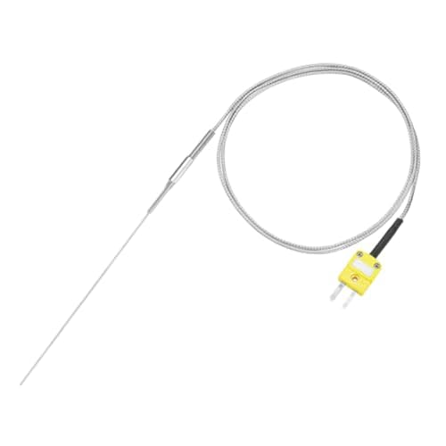 Quystetes Termopar Tipo K con Enchufe, Sonda de Sensor de Temperatura para Medidor, de -50 A 1100 °C, Cable de 3,3 Pies, 0,5 X 150 mm