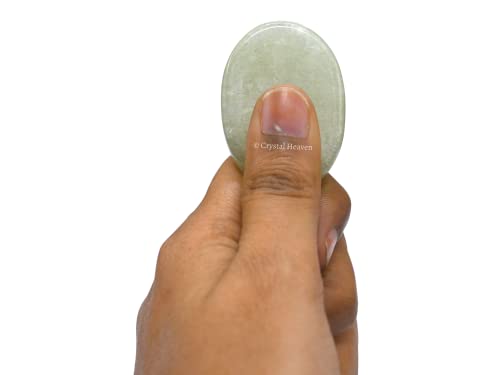Image of Certified Green Aventurine Crystal Thumb Worry Pebbles Stones for Anxiety