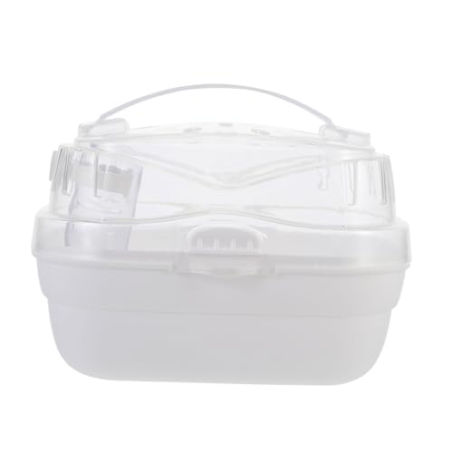 FONDOTIN Hamster Cage Travel Tote Bag Hamster Backpack Suitcase Backpack Pet Carrier Bag Hamster Carrier Cage Mouse Cage Backpacks for Traveling Hamster House White Pp Winter Food