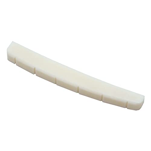 Miwayer 6 String Electric Guitar Bone Nut Curved Bottom Pre-Slotted Made of Real Bone (43 X 3.2 X 5/5.65/4.6mm 1 pack)