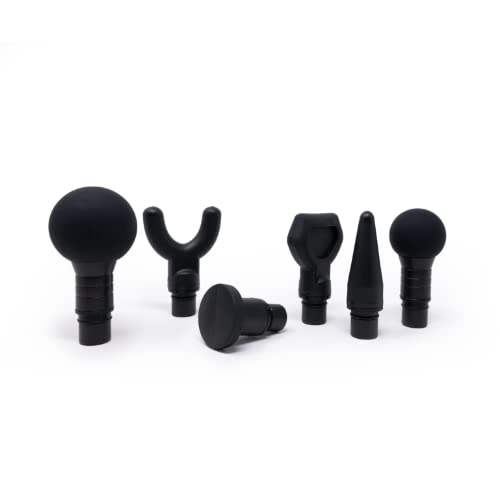 PlayMakar Premium Massage Gun Tips, 6 Non Porous, Massager Heads for Deep Tissue Percussion Massage
