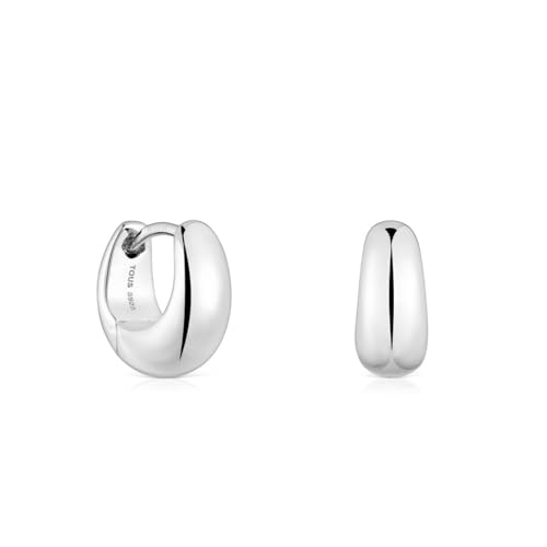 TOUS Pendientes Aro Cortos para Mujer de Plata de Primera Ley, Colección Basics