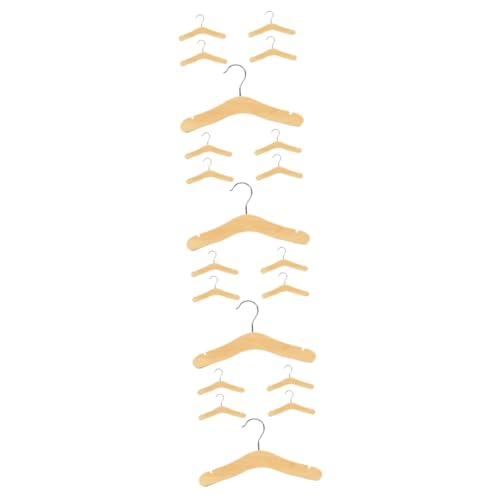 MUCKLILY 4sets Wooden Hangers for Clothes Non Slip Hangers and Smooth Finish for Clothing for Nursery Organization 5pcs*4