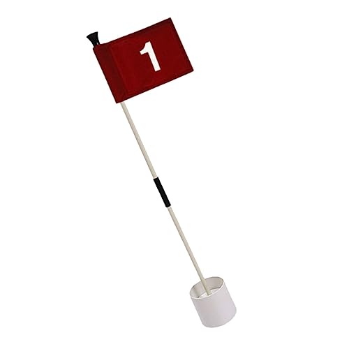 EXAOMBLE 1set Golf Flag and Flagpole Durable Golf Flags for Training Compact Lightweight Design for Practice Improve Putting Accuracy