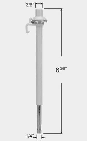 WRS Spring-Loaded Bifold Door Pivot Pin, 6-3/8 Inch con Construcción de Acero miniatura 3