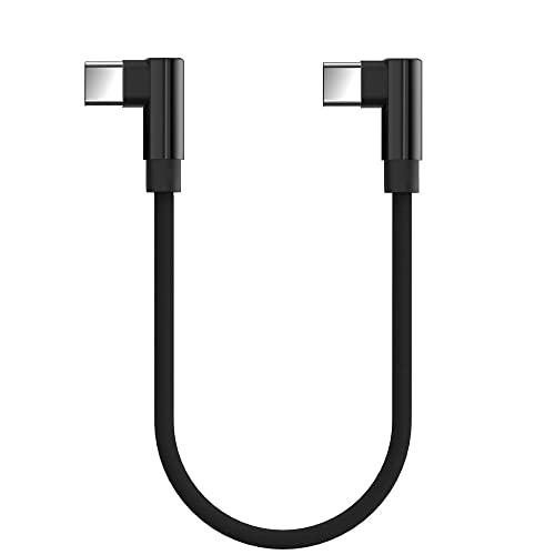 TECHGEAR USB C auf USB C Kabel 30cm Winkelstecker 90 Grad Schnellladekabel, kompatibel mit Samsung S24 S23 S22 S21 FE/Plus/Ultra A15 A14 A24 A25 A35 A54 A55 5G, Xiaomi, Oppo, OnePlus, Google Pixel usw