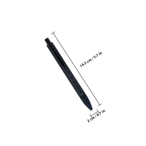 Bolígrafos de gel Ruler 5 piezas tinta negra retráctil miniatura 2