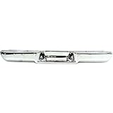 Acegik 1pc Rear Chrome Bumper Cover Step Face Bar for GMC,for Chevy Fleetside/Styleside Models with Impact Strip Holes Without Mounting Bracket(S)-Assembly Steel 15025375 GM1102539