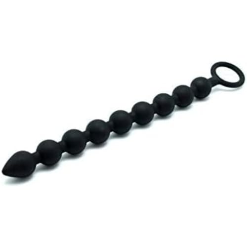 Rimba Latex Play Perles anales Noir 32 cm - Ø 2,3