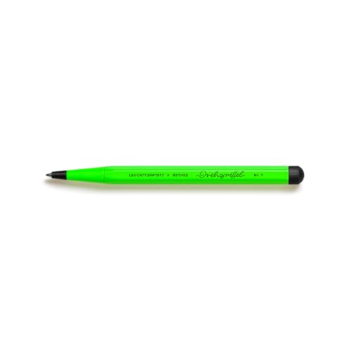 Image of LEUCHTTURM1917 Ball Point Pen Drehgriffel No.1 Luminous Edition Green | Luminous Edition, Drehgriffel No. 1, 0.7mm Tip, Premium Stationery, Writing Pen, Collector Gift