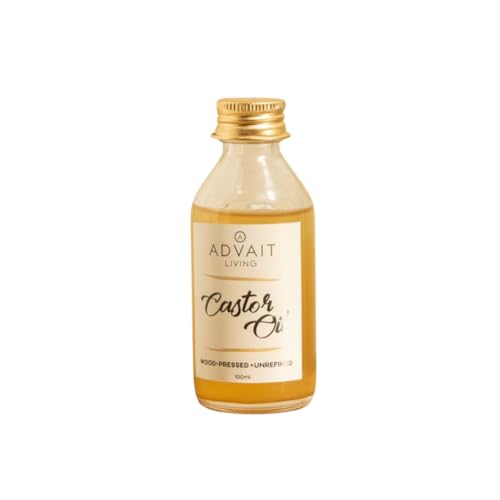 Image of Cold Pressed Castor Oil for Multipurpose Use - Thick and Smooth Consistency - Securely Packaged for Storage - Suitable for Various Applications 100 ML (PACK OF 2)