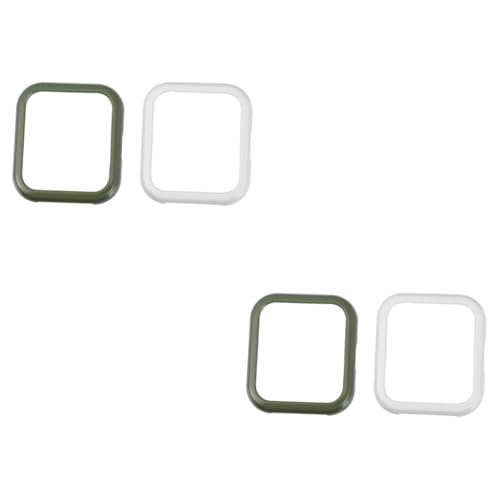 Mikikit 4 Pcs Watch Case Screen Protectors Glass Wrist Band Screen Cover Protective Cover Plastic Cover Screen Protector Case Ring Case Cap Intelligent