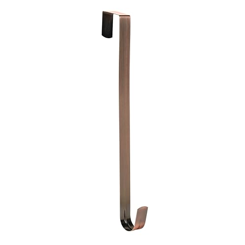Aeranto Slim Over The Door Wreath Hanger for Front Door 15 Brass 1 Pack