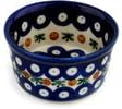 Polmedia Polish Pottery Ramekin Bowl 4-inch - Mosquito Pattern Handmade in Boleslawiec Poland by Ceramika Artystyczna + Certificate of Authenticity