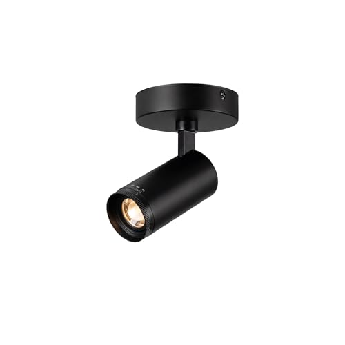 Image of mirrea 5-Color Zoomable Indoor Spot Lights,LED Ceiling Spotlight Lighting Fixtures for Room and Hallway,Accent Light for Gallery,Black Directional Lamp for Home,2700-5000K,15-45,CRI90+,Pack of 1