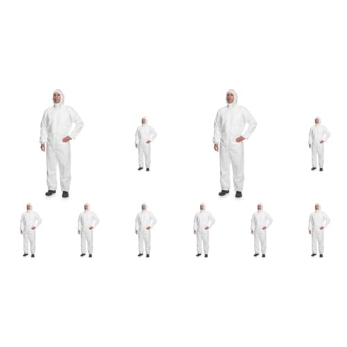 DuPont ProShield 20 Combinaison de protection à capuche catégorie III, type 5 et 6 Blanc Taille XXL (Lot de 2)