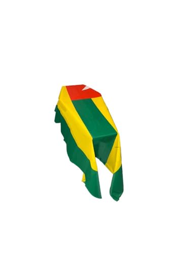 Bandera de ataúd de Togo con acabado premium de satén solemne institucional