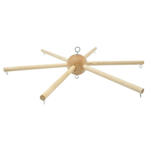 Colgador móvil para cuna, kit de móvil de bricolaje de madera natural, colgilla de viento de campana para el bebé Balcón para la pared del hogar Kit de bricolaje para cuna