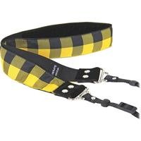 Capturing Couture Adjustable Neck and Shoulder DSLR Camera Strap for Men & Women Photographers 1.5â€ Buffalo Plaid Yellow