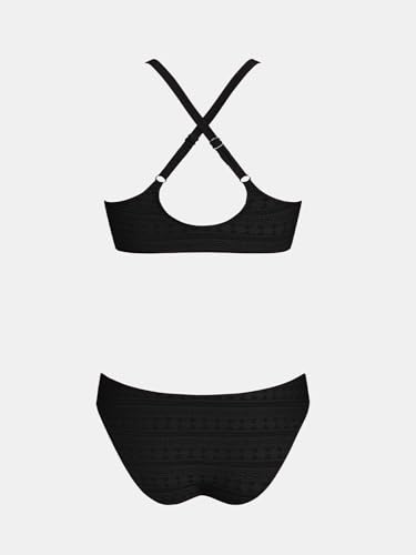 Image of CUPSHE Women's Two Piece Bikini Set Floral Print Knot Bunny Tie | Bunny Tie,Adjustable Straps,Soft Removable Cups,Flattering Bathing Suit For Vacation And Beach