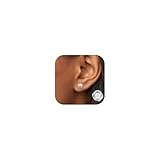 YADOCA Pendientes de Perlas de Plata de Ley 925 para Mujeres Niñas Simple Elegante Blanco de Agua Dulce Pendientes de Perlas Pequeñas 5mm 6mm 7mm 8mm