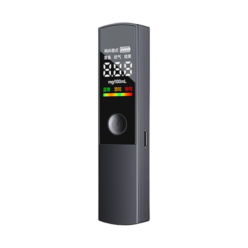 Genérico Alcoholímetro para Pruebas de Alcohol - Alcoholímetro - Accesorio Coche Inteligente Portátil Reutilizable para Detección Segura En Casa Y Conducción con Análisis Preciso