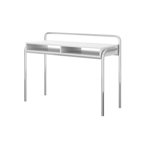 Escrivaninha Branca Tubos Cromados Carraro