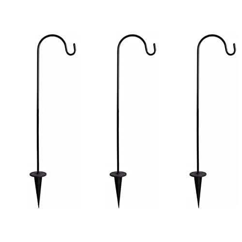 BESPORTBLE 2 Pcs Iron Floor Plug Bird Feeder Solar Lights for Outside Lawn Decorations Outdoor Hanging Flower Stand Outdoor Plant Rack Hanging Hooks Outdoor Shepherd-Hooks Adjustable Small 29 Inch by BESPORTBLE - Used condition - US$10.40