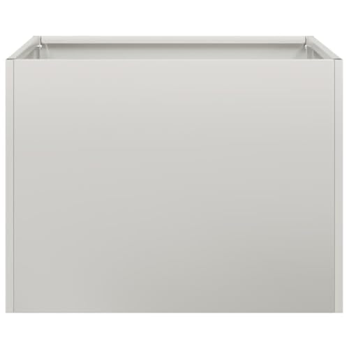 Pot de fleurs en acier inoxydable 40x40x30 cm pour jardin et terrasse