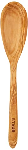 STAUB Olive Wood Rail Silicone Spatula 33 x 5 x 2 cm