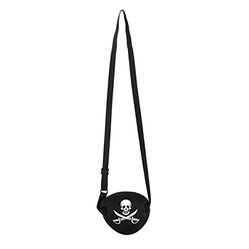 Wakauto Patch de olho de pirata preto um olho emblema de caveira adultos capitão máscaras de olho de