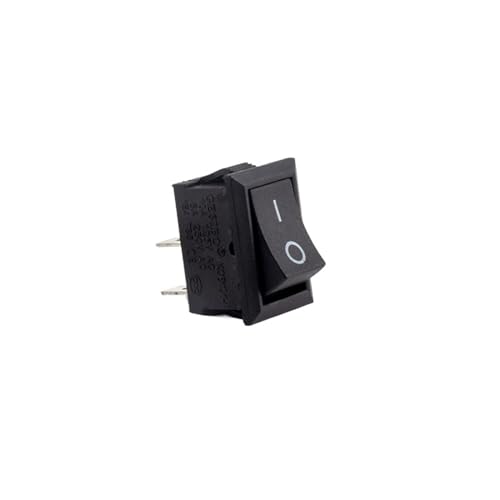 Interrupteur à bascule KCD1 2 broches 21x15mm noir on off 250V pour vos petits circuits électriques