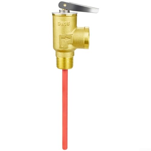 Válvula de seguridad para calentador de agua con doble protección de temperatura y presión y funda protectora en el sensor (A)