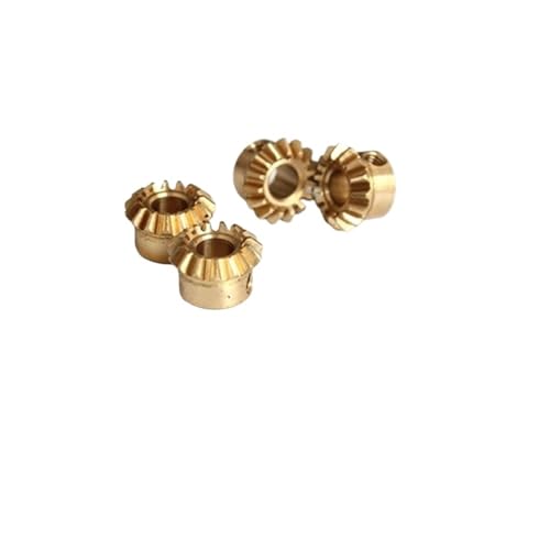 ANNWVRZM 4 Pcs Bevel Gear Bevel Gear 0.8 Model 15 Tooth Hole 3/4/5/6/6.35mm 90 Transmission DIY Copper Steel Stainless Steel(Hole 6 Copper)