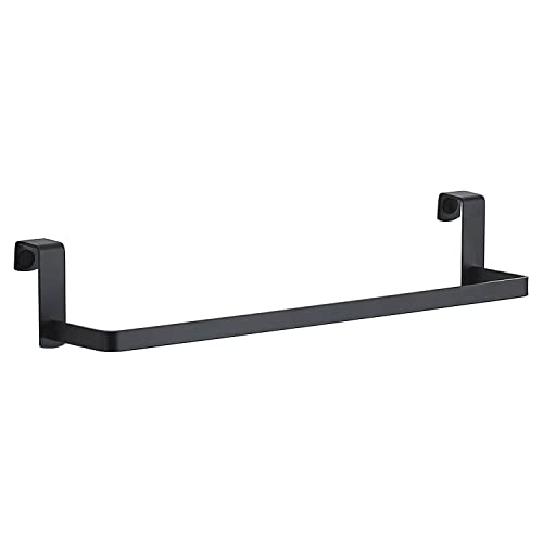 Gedy TOSCA Toallero baño, Toallero sin taladro para colgar, Acero inoxidable, Negro Mate, 37 x 8,5 x 6,5