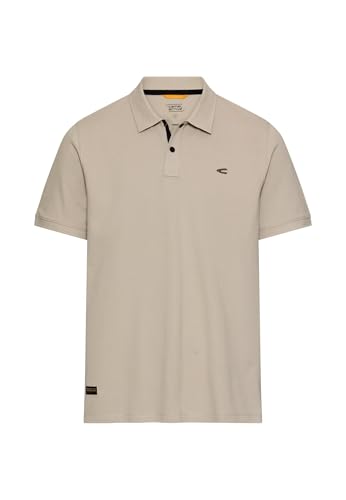 camel active Herren Poloshirt mit Druckknöpfen Beige, Menswear-XL – Ansicht 1