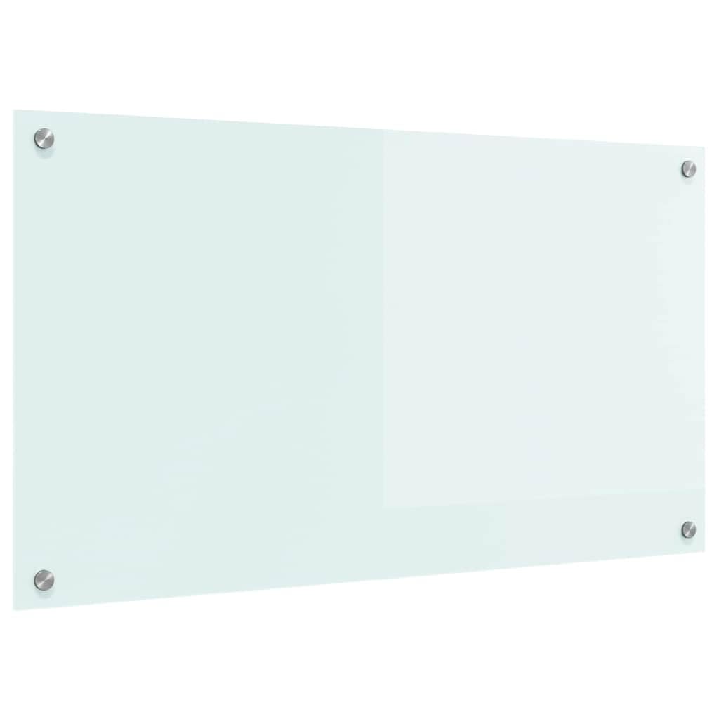 Küchenrückwand Milch 90 x 50 cm aus gehärtetem Glas, moderne Spritzschutzplatte mit glatter Oberfläche, hitzebeständig und langlebig, pflegeleicht durch feuchtes Tuch, ideal