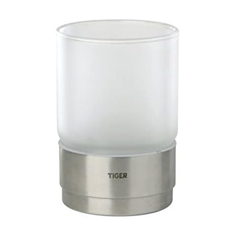 Tiger Boston Becher freistehend, Zahnputzbecher aus poliertem Edelstahl und mattem Glas Cover