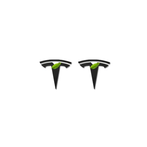 Image of Front & Back Badge Decal Emblem Logo Decoration Covers Compatible with Tesla Model 3 (Matte Black)