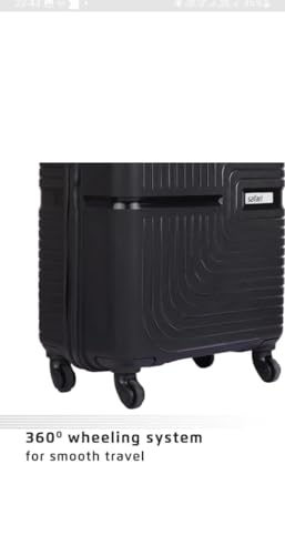 Image of PP Hard Shell 4 Wheels 360 Degree Safari Trolley Bag for Travel Black, Set of 2, Free Size, 70 cm