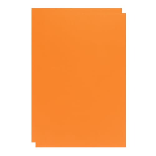 Image of ABS Plastic Sheet 8 x 12 Inch,Flexible Plastic Sheets 1 /12 Inch Thick Thermoplastic Sheet with Leather Texture Dark Orange for DIY Crafts Decors 2Pcs