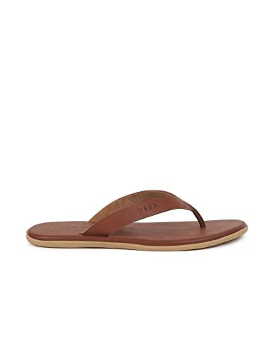 Image of US Polo Association Men's Leather Sandals and Floaters