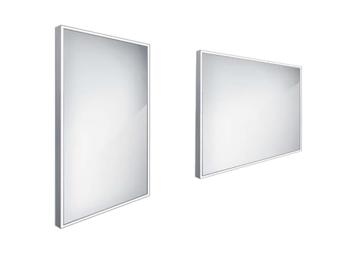 Nimco Specchi - Espejo con iluminación LED (50 x 70 cm, aluminio ZP 13001)