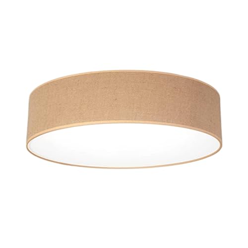 Lustre salon rond de haute qualité Ø38cm en coton de prestige avec double culot E27