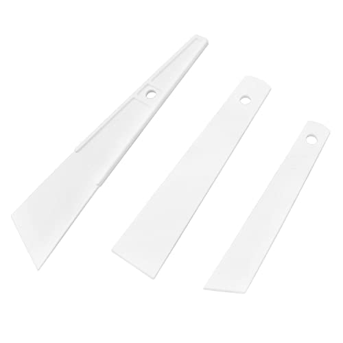 ZYAMY 3IN1 - Esparcidor de pegamento de plástico blanco para manualidades, pasta adhesiva, aplicador de PVA, espátula, herramienta de manualidades de cuero (20 mm/30 mm/40 mm)