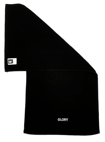 Glory Gym Towel - 100% Organic Cotton - Soft and Absorbent for Gym, Yoga, spa Dimensions (29.52 X 13.78 inch) 570 GSM (Black)